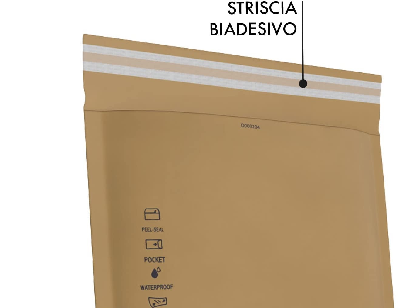 A / 000 buste imbottite con pluriball foderate per spedizioni postali e  postali, colore oro, autosigillante, 100 x 165 mm, 50 buste, colore: bianco